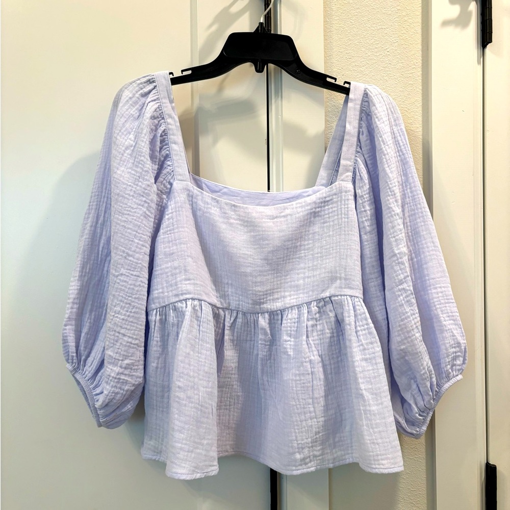 Lavender Puff sleeve top